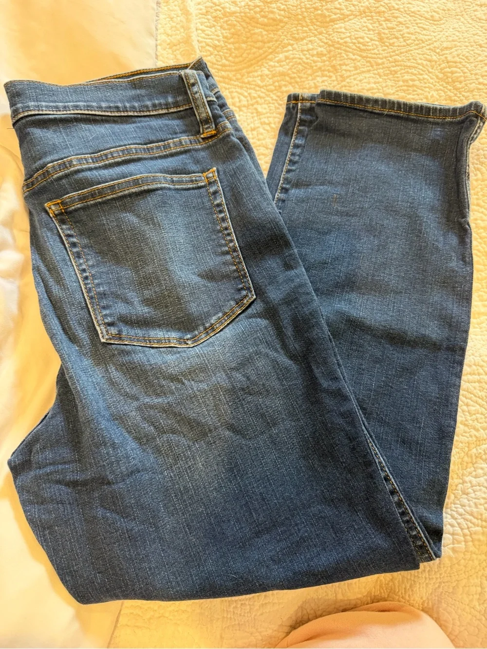 J. Crew Straight-Leg Button-Fly Jeans in Medium Blue Denim